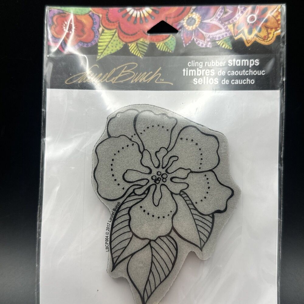 New Stampendous Rubber Stamp LAUREL BURCH Cling LB Flora flower